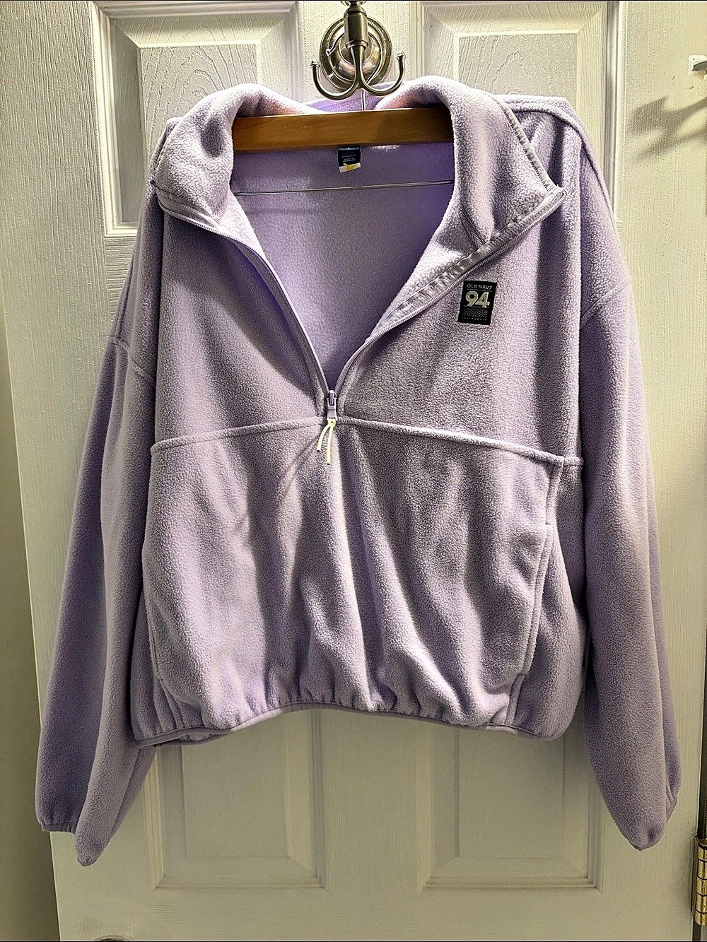Old Navy Purple Quarter-Zip Pullover Size Large Like New